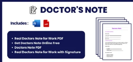 Real Doctors Note Examples 1
